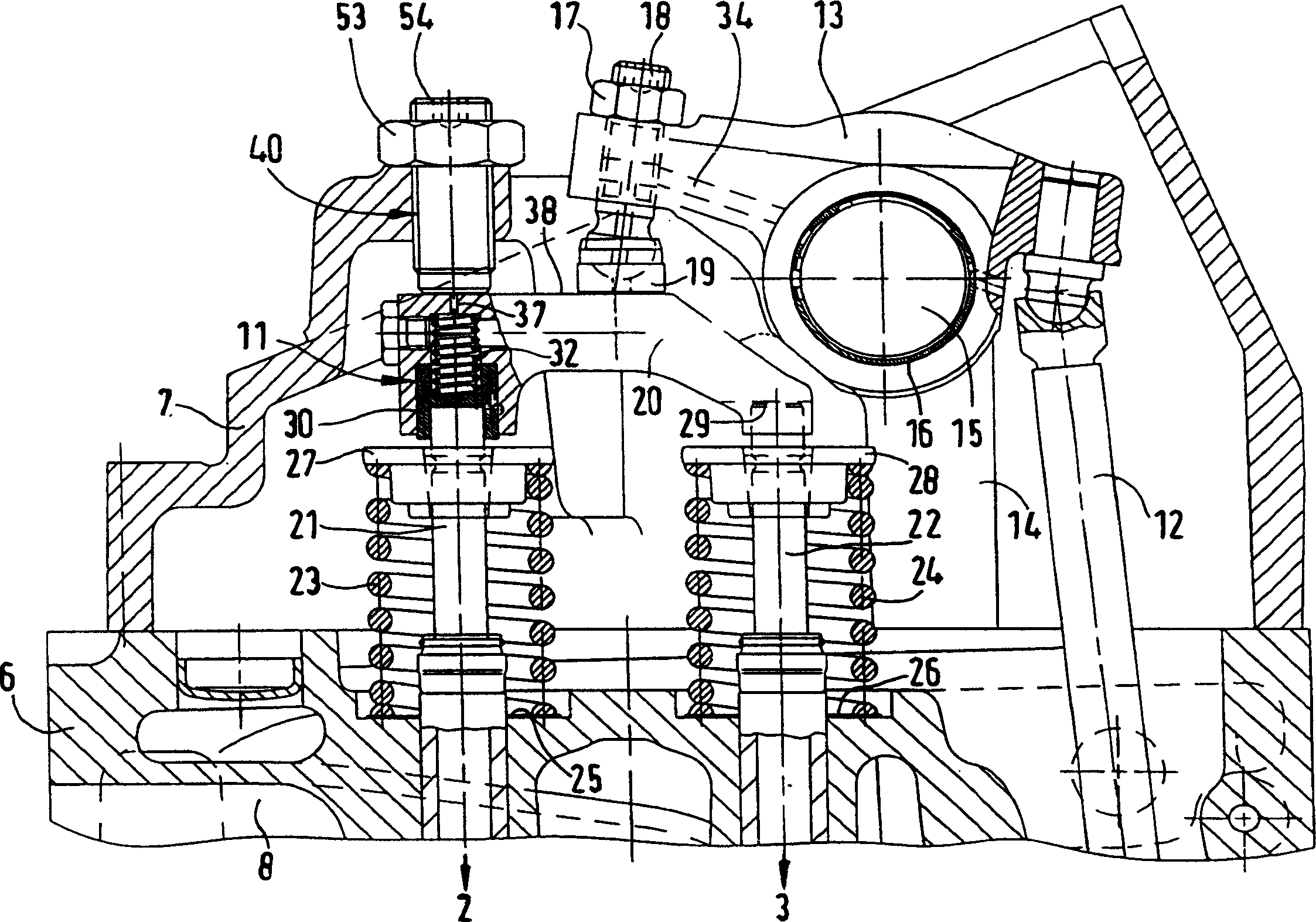 Exhaust braking device for a 4-stroke internal piston combustion engine