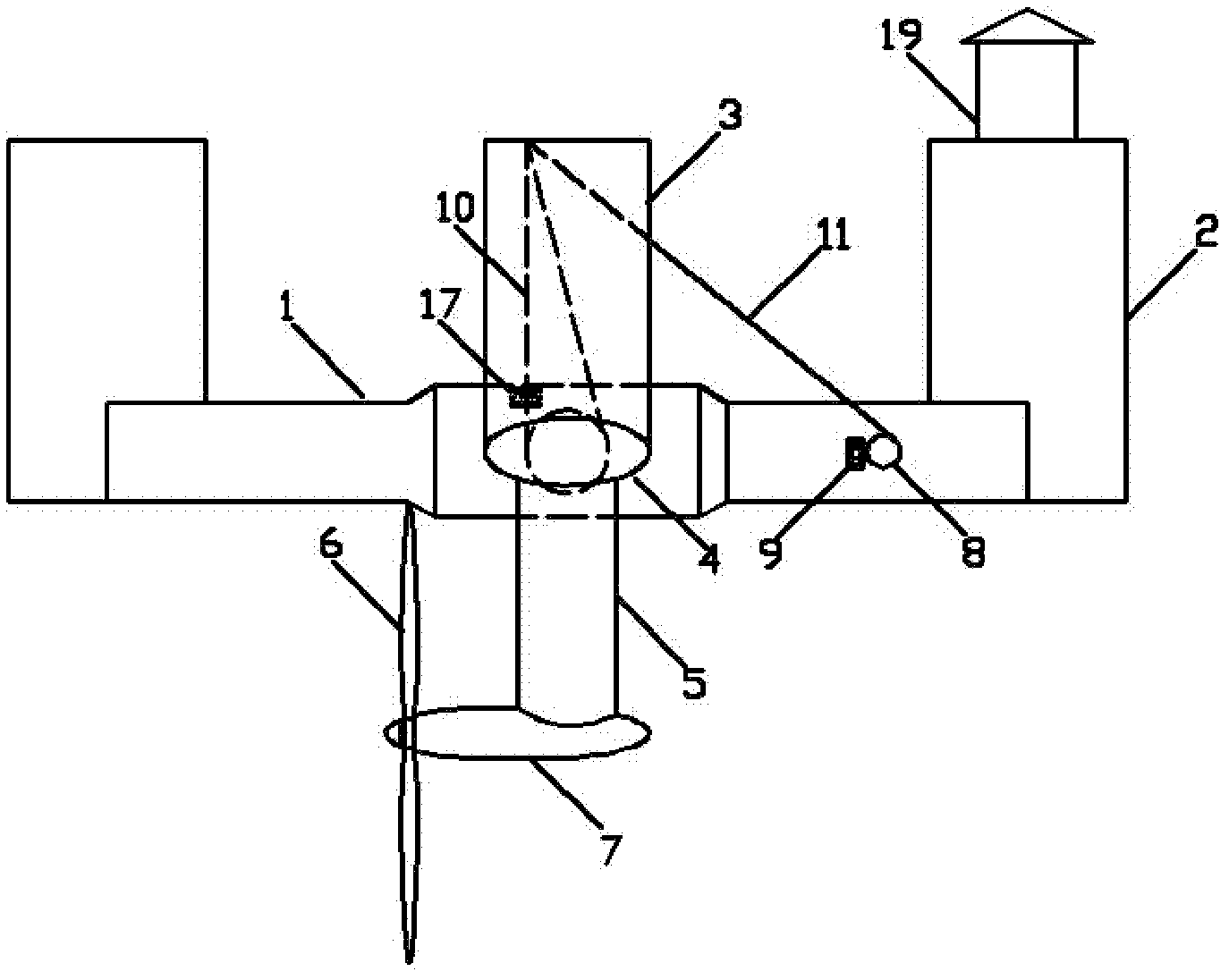 Semi-submersible type tide power generation device