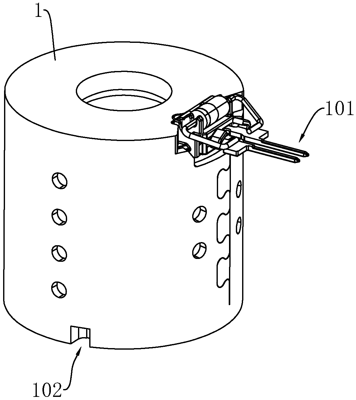 Motor housing injection molding method with metal insert and injection mold of motor housing injection molding method