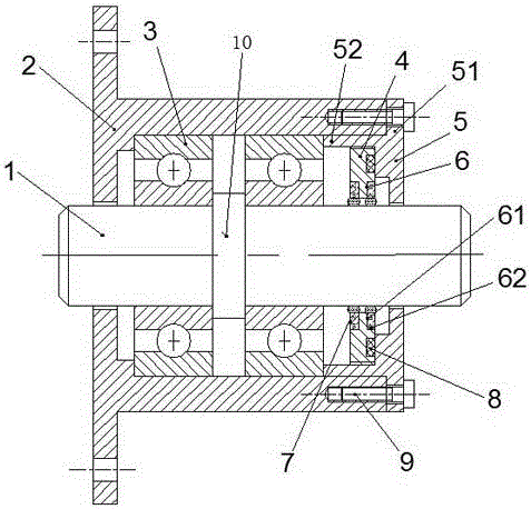 Magnetofluid sealing device with bearing cap