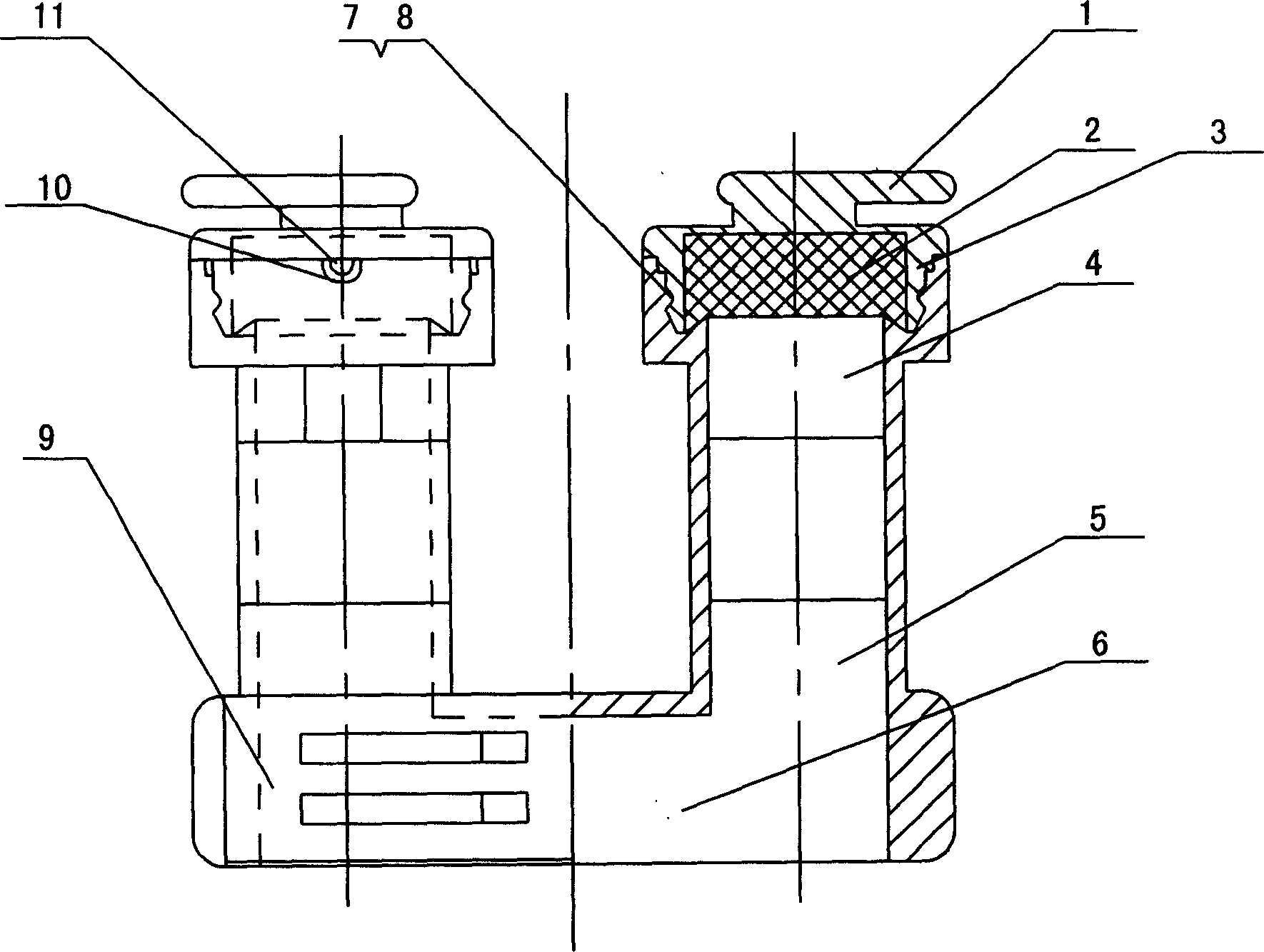 Dual-opening boat ship type welding mouth of transfusion bag