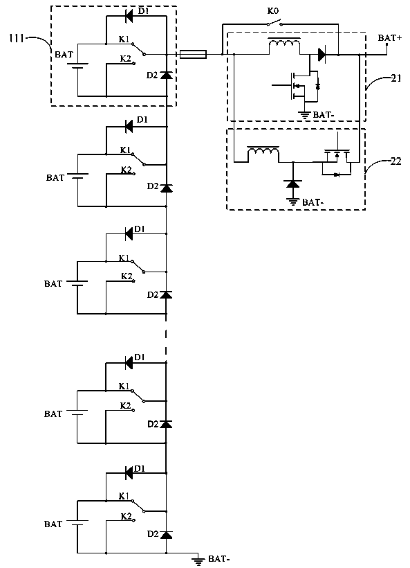 Secondary battery pack charging and discharging management system