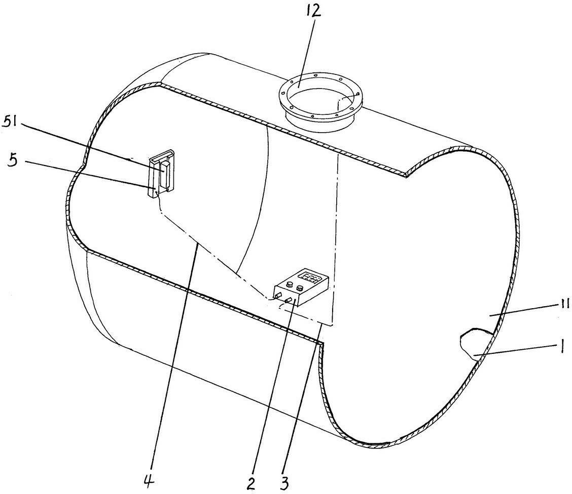 Leakage point detecting device for clean liner container