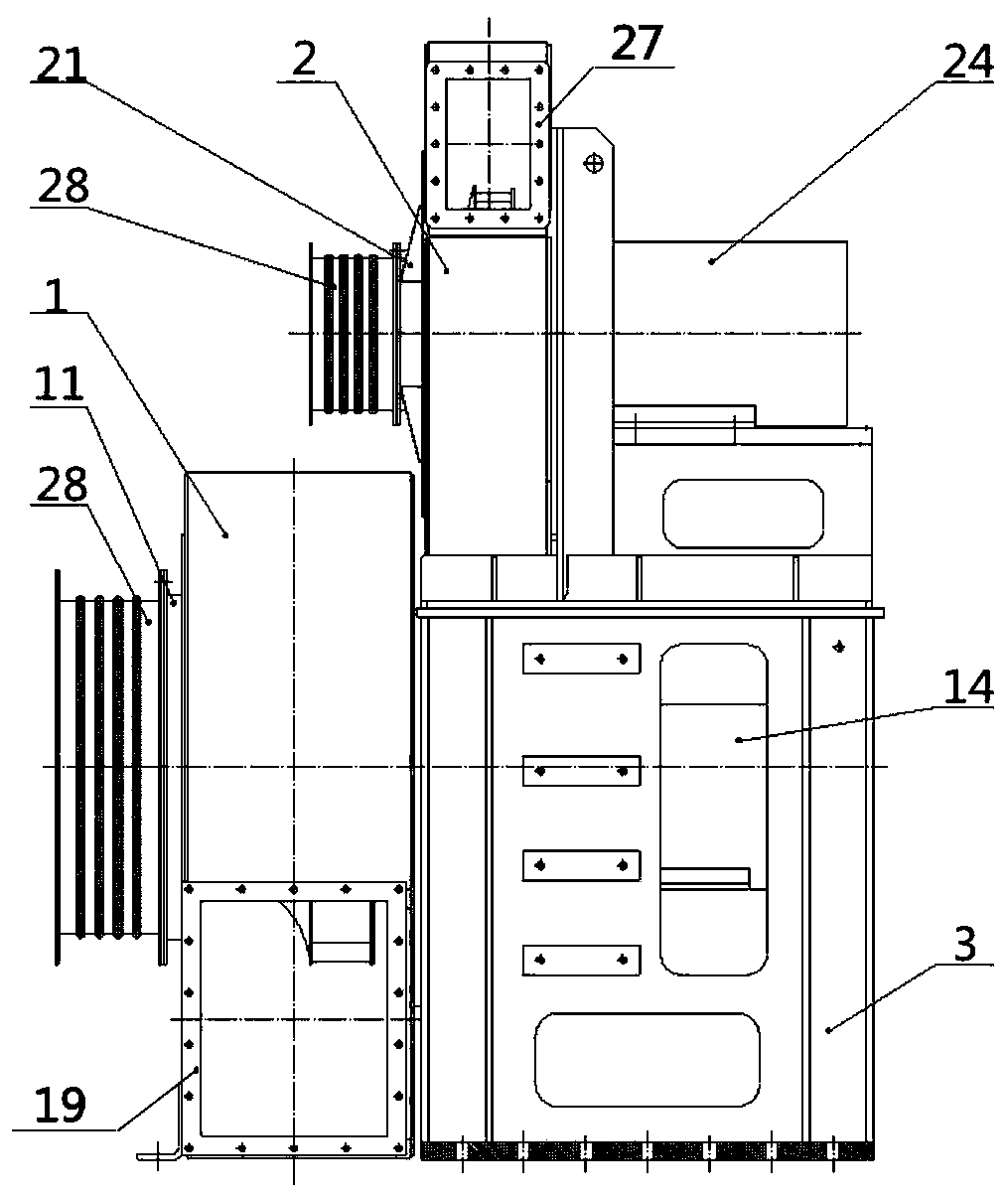 Energy storage motor cooling system fan