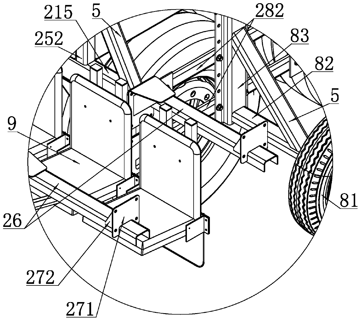 Color car framework convenient to disassemble