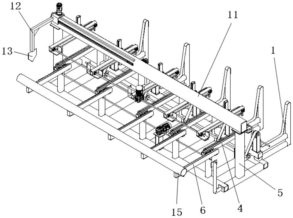 Pipe distributing and feeding method and device