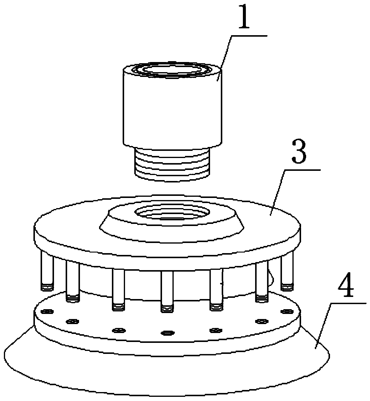 A fixing device for drill pipe during oil exploitation