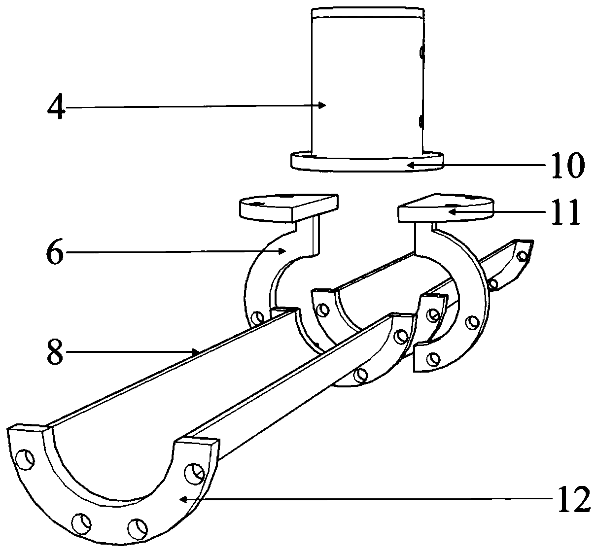 Vibration anti-blocking device and method for pneumatic conveying of concrete mortar