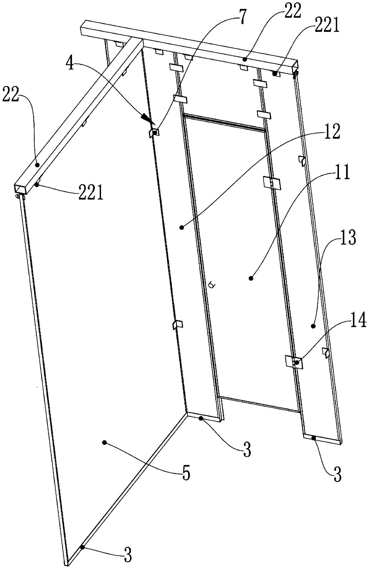 Assembled partition wall system convenient to install