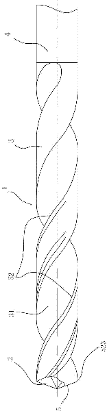 Drill bit for processing deep hole with large length-diameter ratio