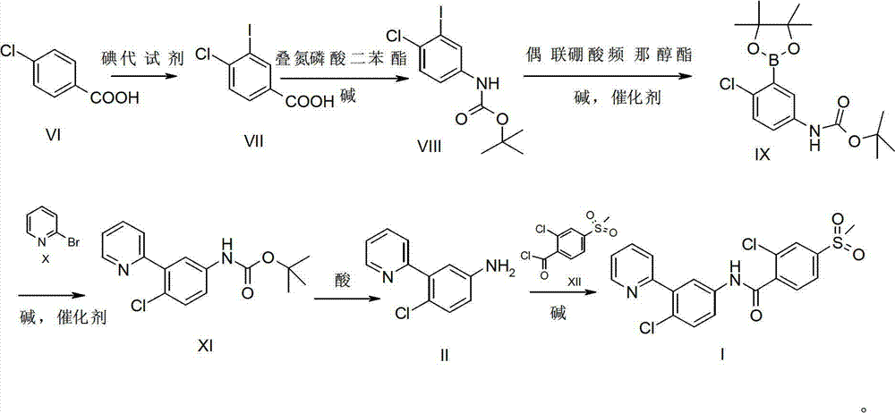 Preparation method of intermediate of antitumor drug GDC-0449 (vismodegib)