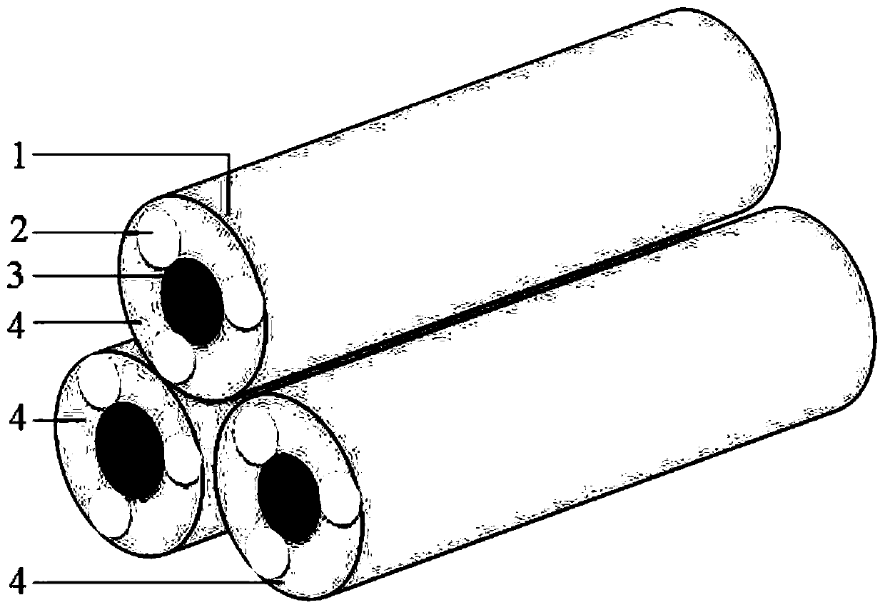 Electrochromic fiber device based on multistable cholesteric liquid crystal and preparation method