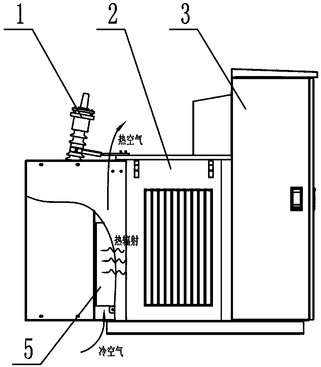 Integrated pole-type transformer platform complete device