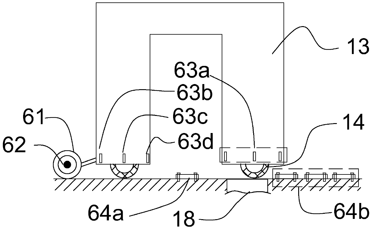 Assisted parking and portal falling system for dam top portal crane and control method