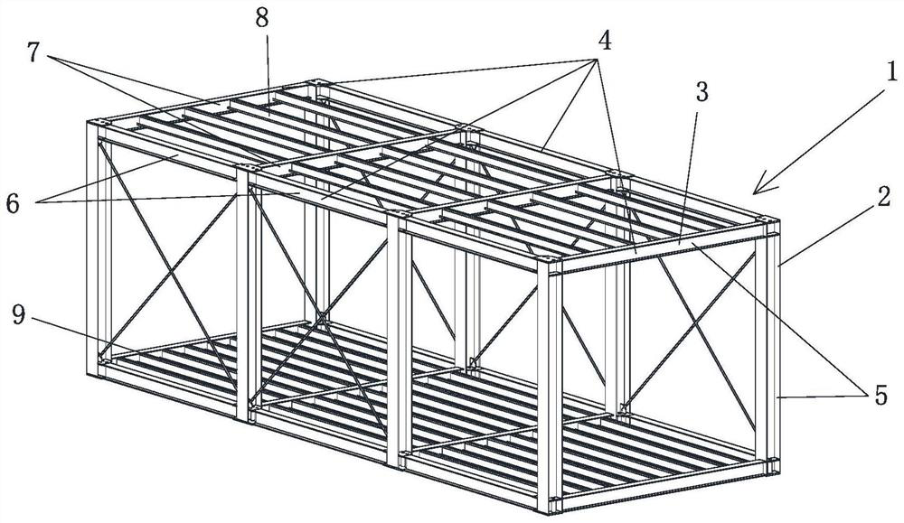 Steel beam column module building structure system and construction method thereof