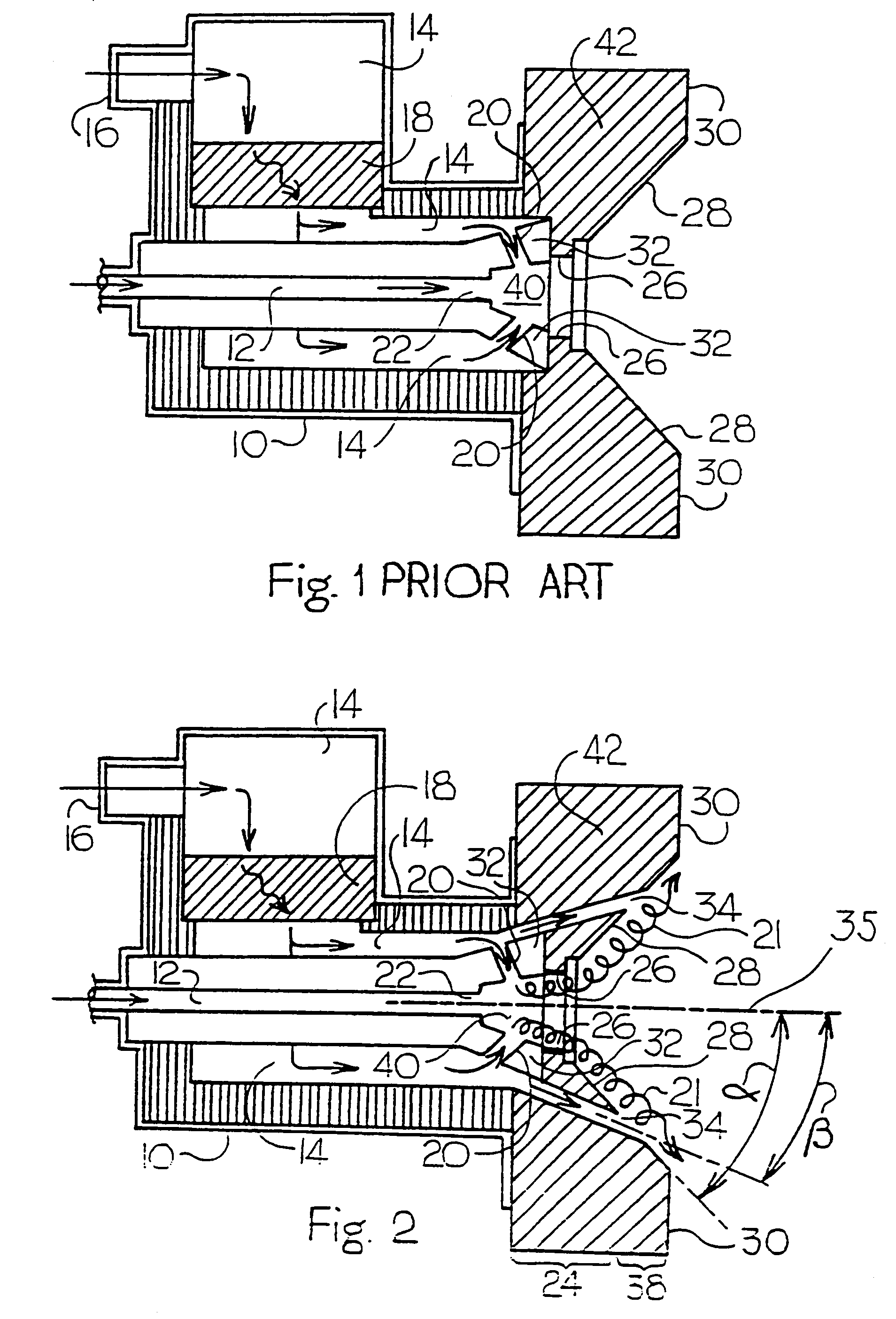 Air staged low-NOx burner