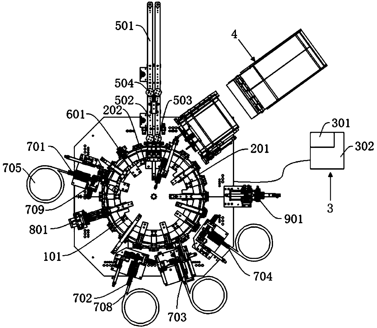 Air cylinder assembling equipment and assembling method