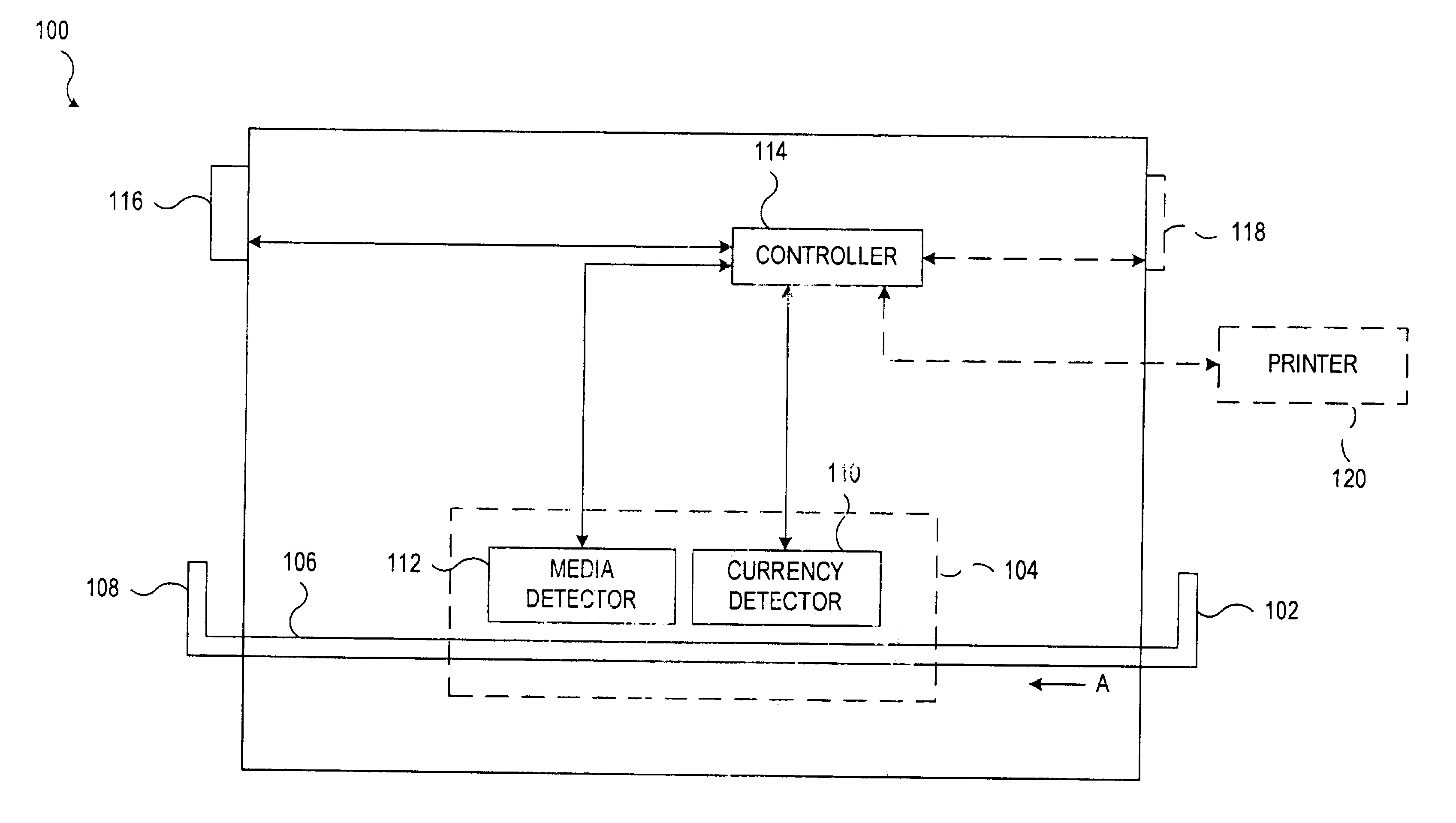 System and method for processing currency bills and documents bearing barcodes in a document processing device