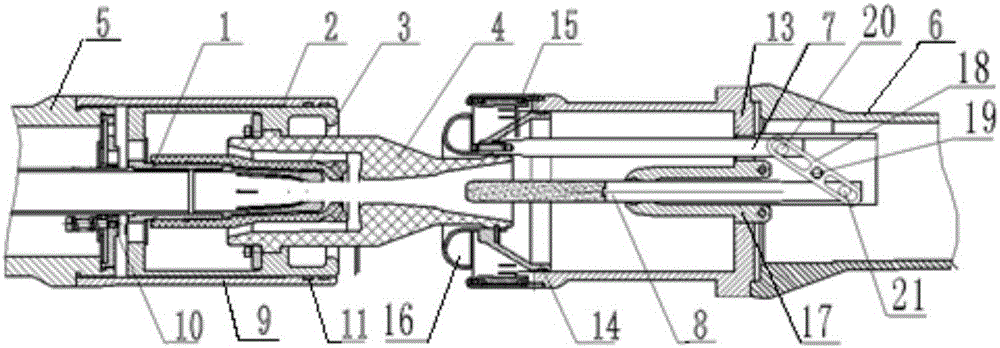 Dual-moving contact transmission device of circuit breaker