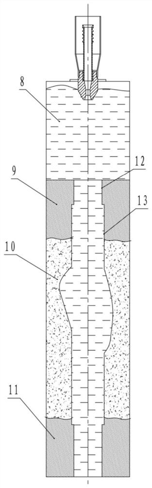 A deep-sea expansion bellows through-type lowering method