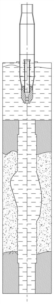 A deep-sea expansion bellows through-type lowering method