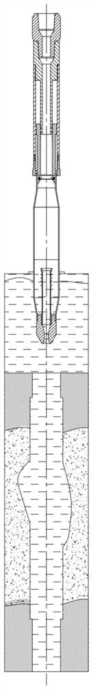 A deep-sea expansion bellows through-type lowering method