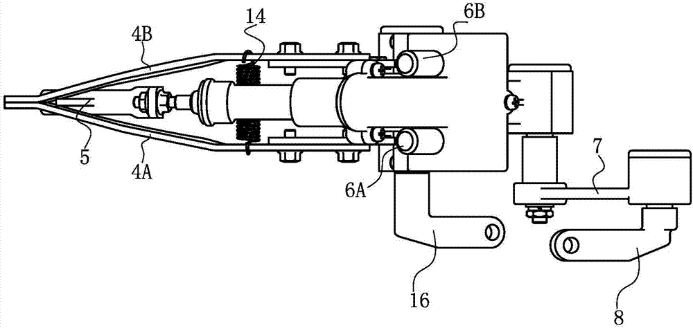 Rice pot seedling planting machine planting arm