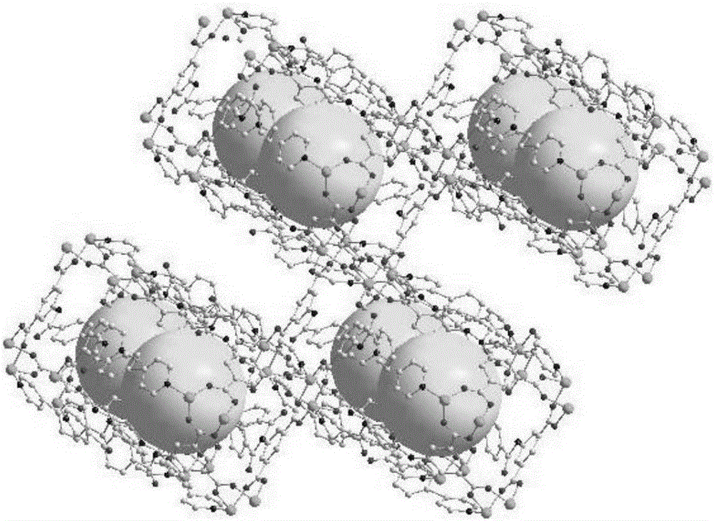 Preparing method of porous metal organic frame with small organic molecule fluorescent recognition function