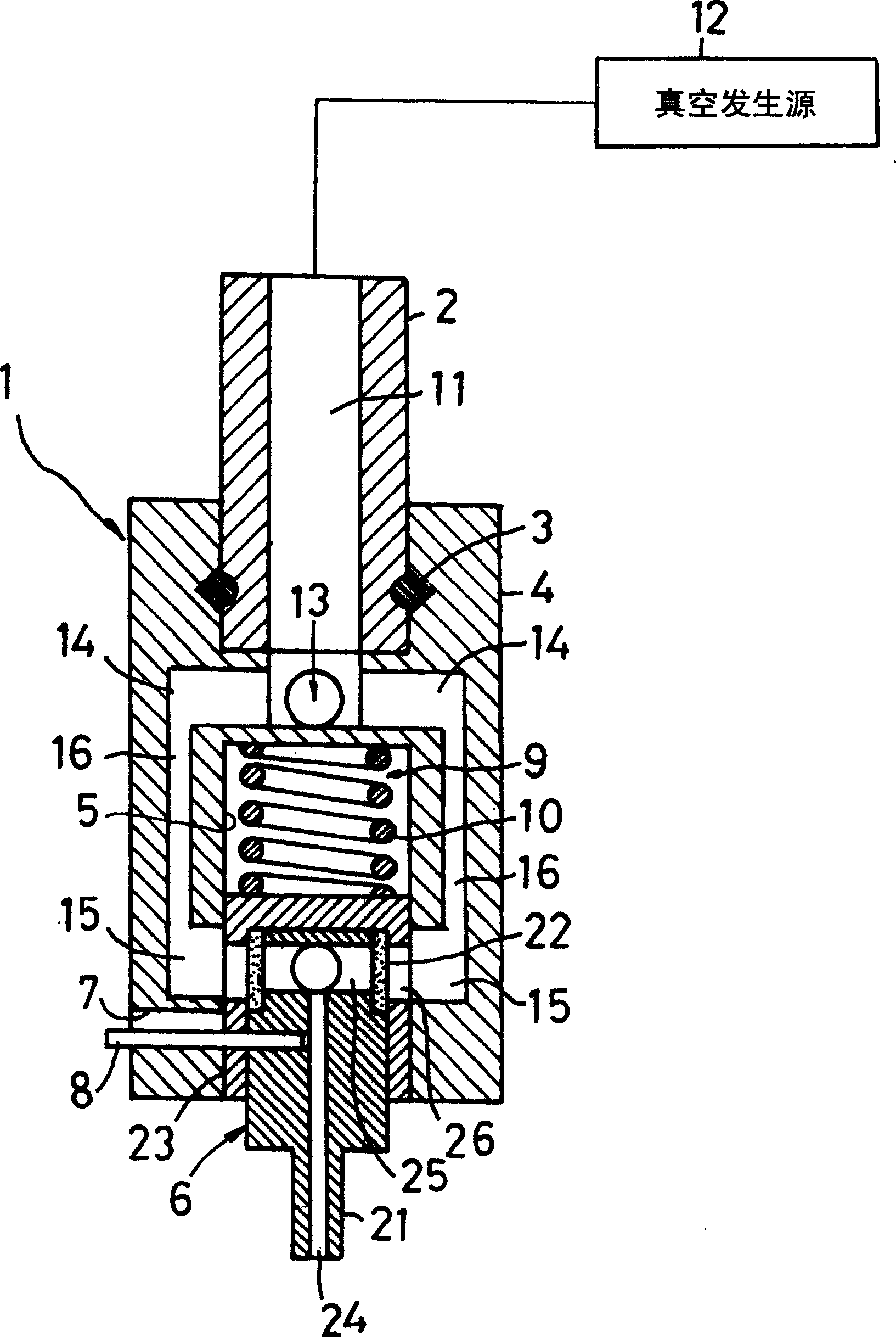 Adsorbing nozzle and mounting device of part using the same