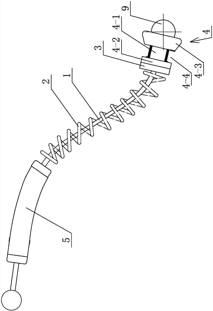 Device adopting rotary shifting fork associated with action of outward unlocking mechanism to achieve emergency unlocking