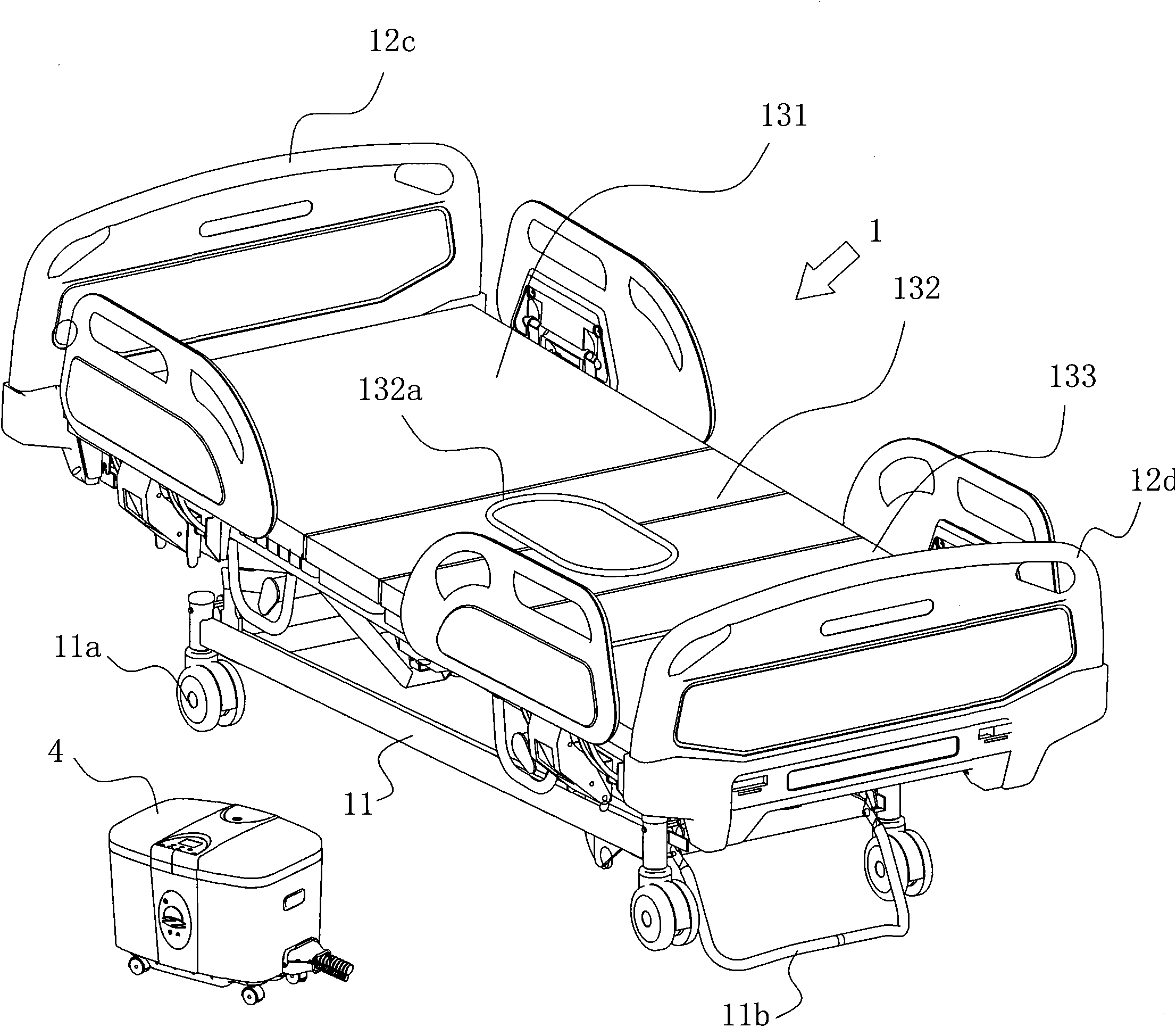 Automatic nursing bed