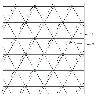 Knitted water absorption and guide fabric with drooping threads