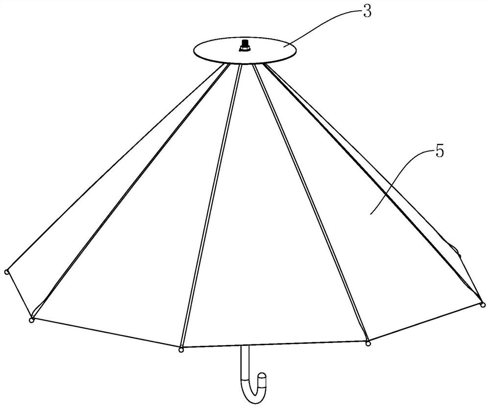 Broadband frequency modulation umbrella antenna system and manufacturing method thereof