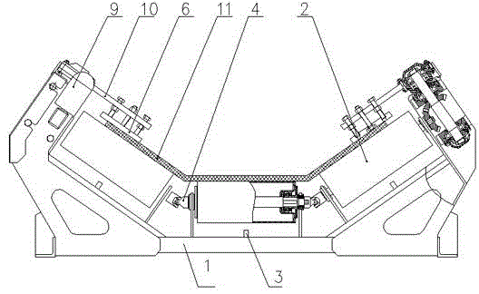 Broken belt catching device