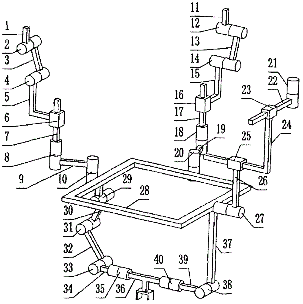 (2T1R)&(2R) Double-acting platform decoupling parallel serial robot mechanism