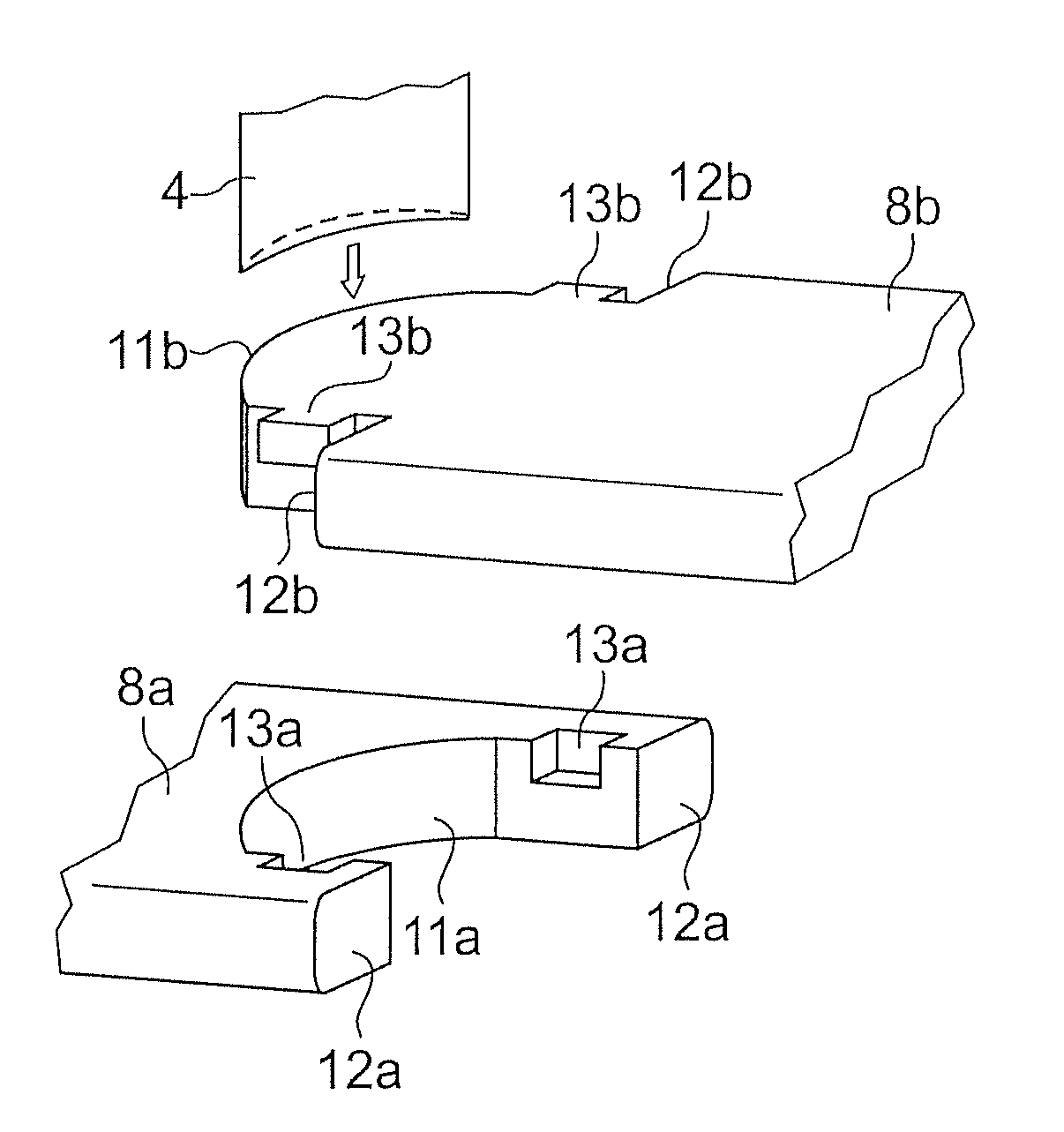 Segmented composite inner ferrule and segment of diffuser of axial compressor