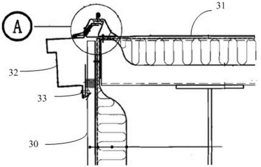 Gable waterproof structure