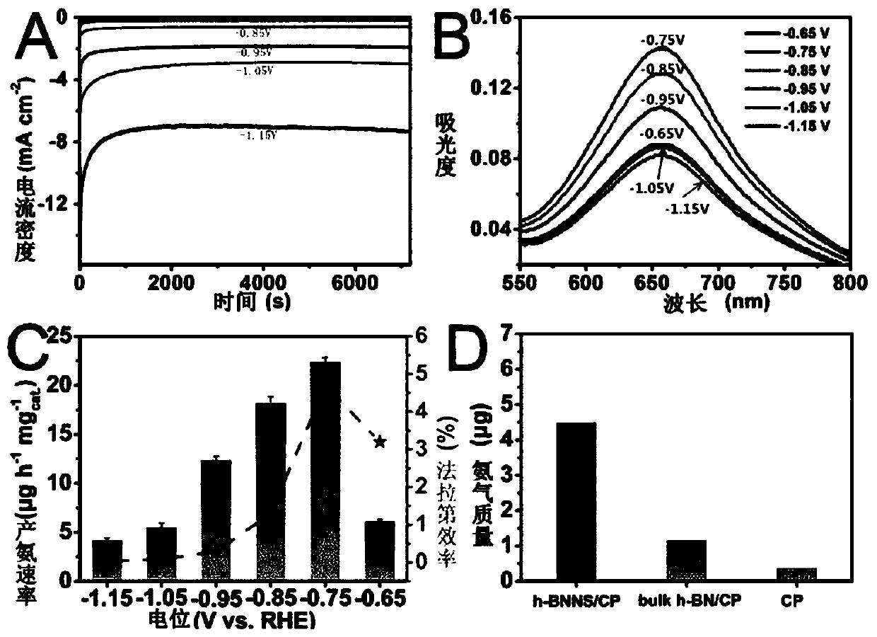 Application of bn in electrochemical ammonia production