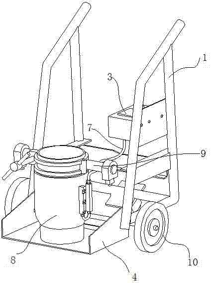 Online heating weighing car for gas cylinder