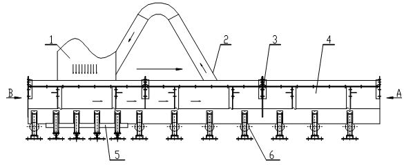 Totally-closed dust suppression material guiding device