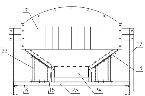 Totally-closed dust suppression material guiding device