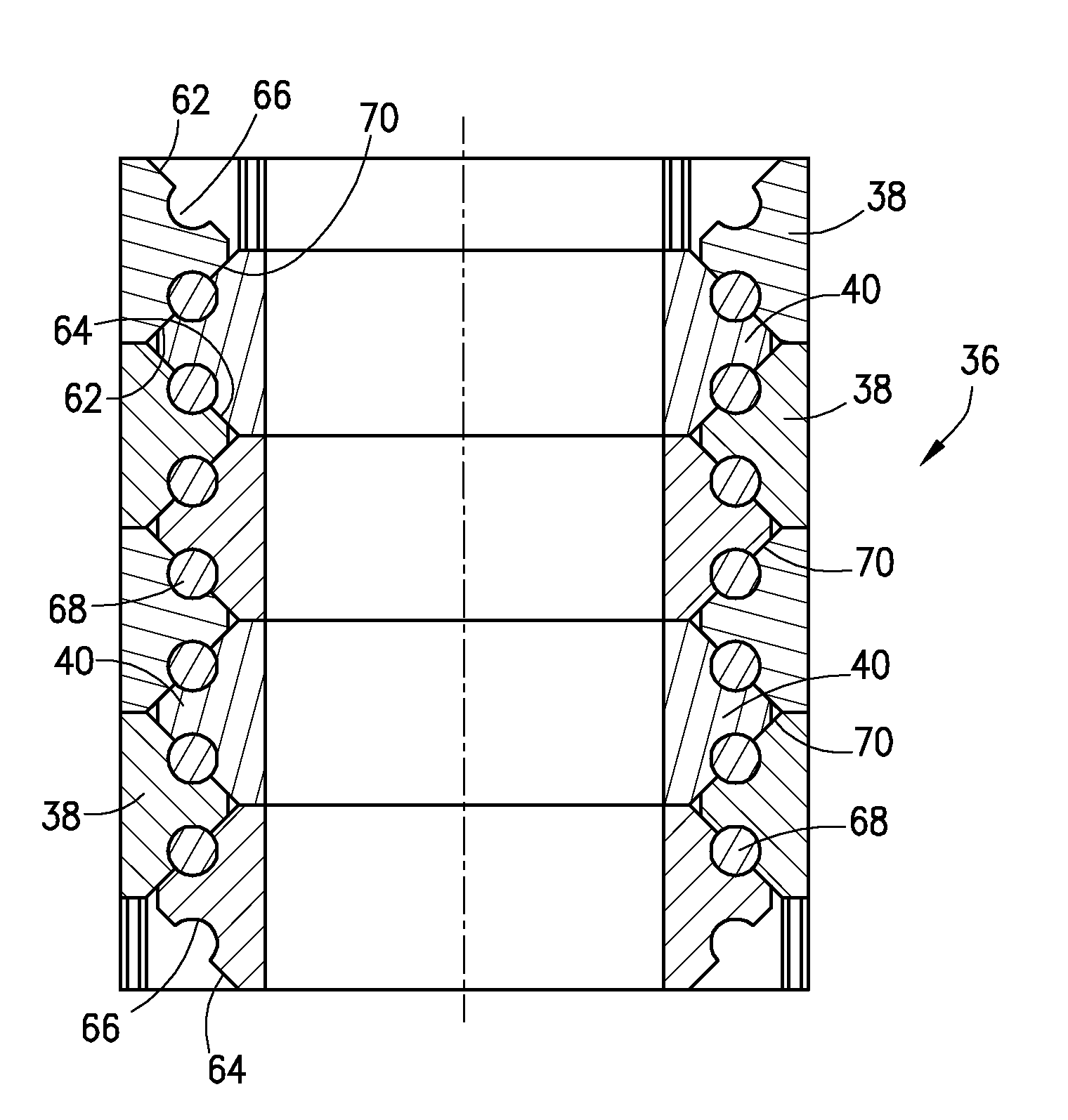 Mud Motor Bearing Assembly and Method