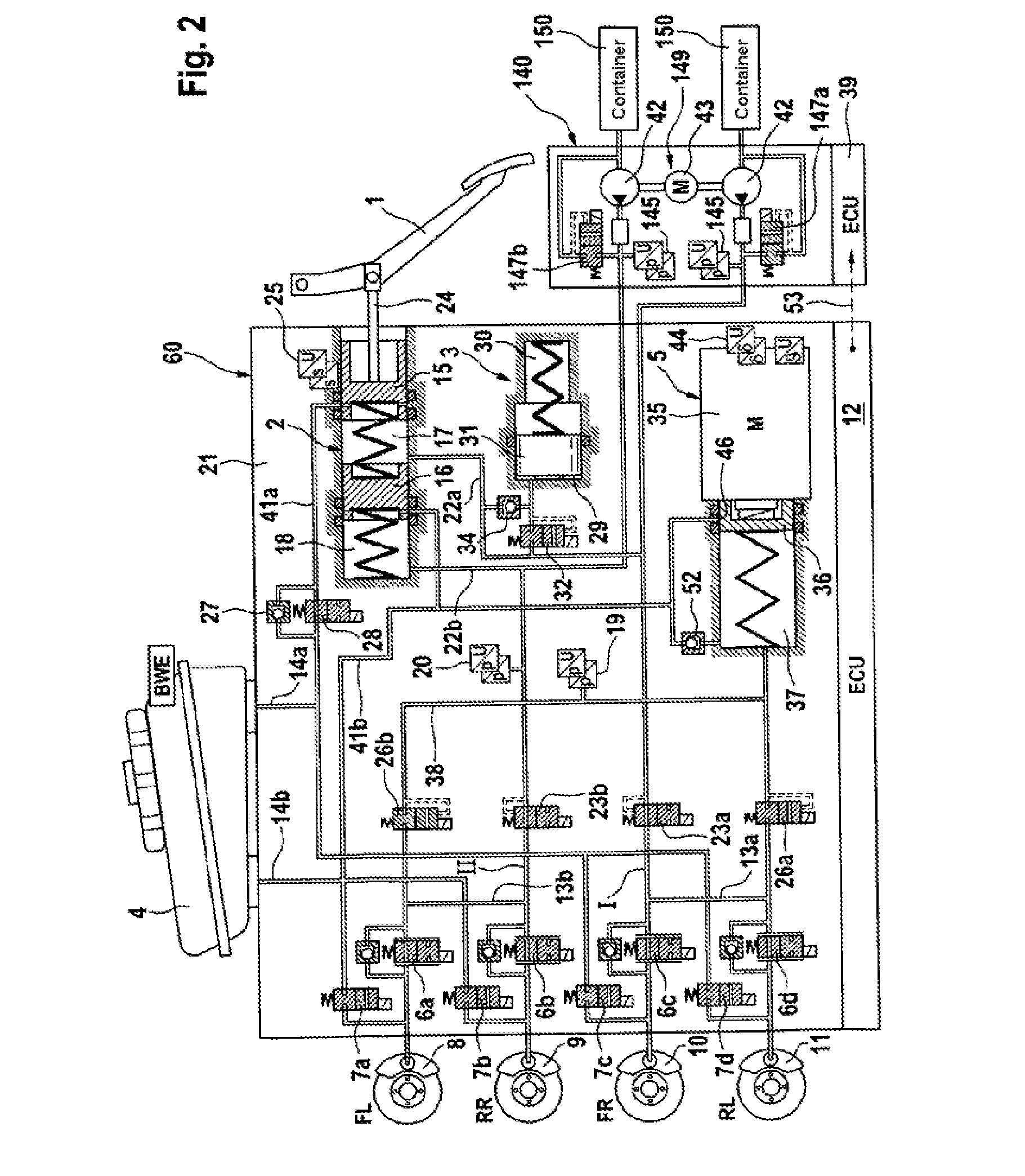 Brake System for Motor Vehicles. and Method for Operating the Brake System