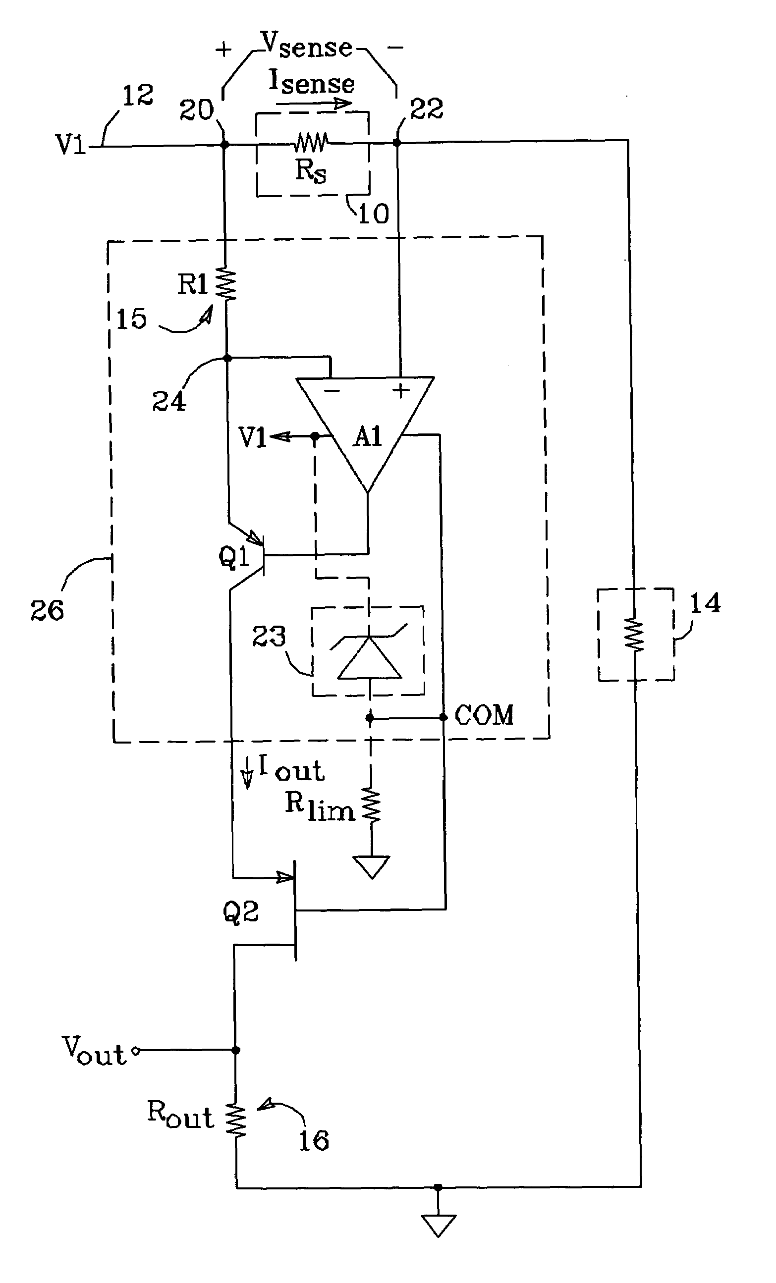 High side current monitor with extended voltage range