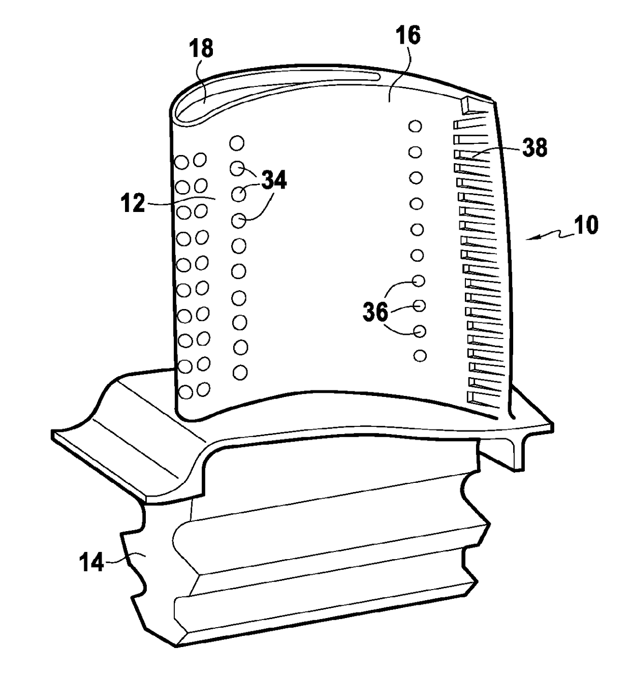 CERAMIC CORE FOR A MULTl-CAVITY TURBINE BLADE