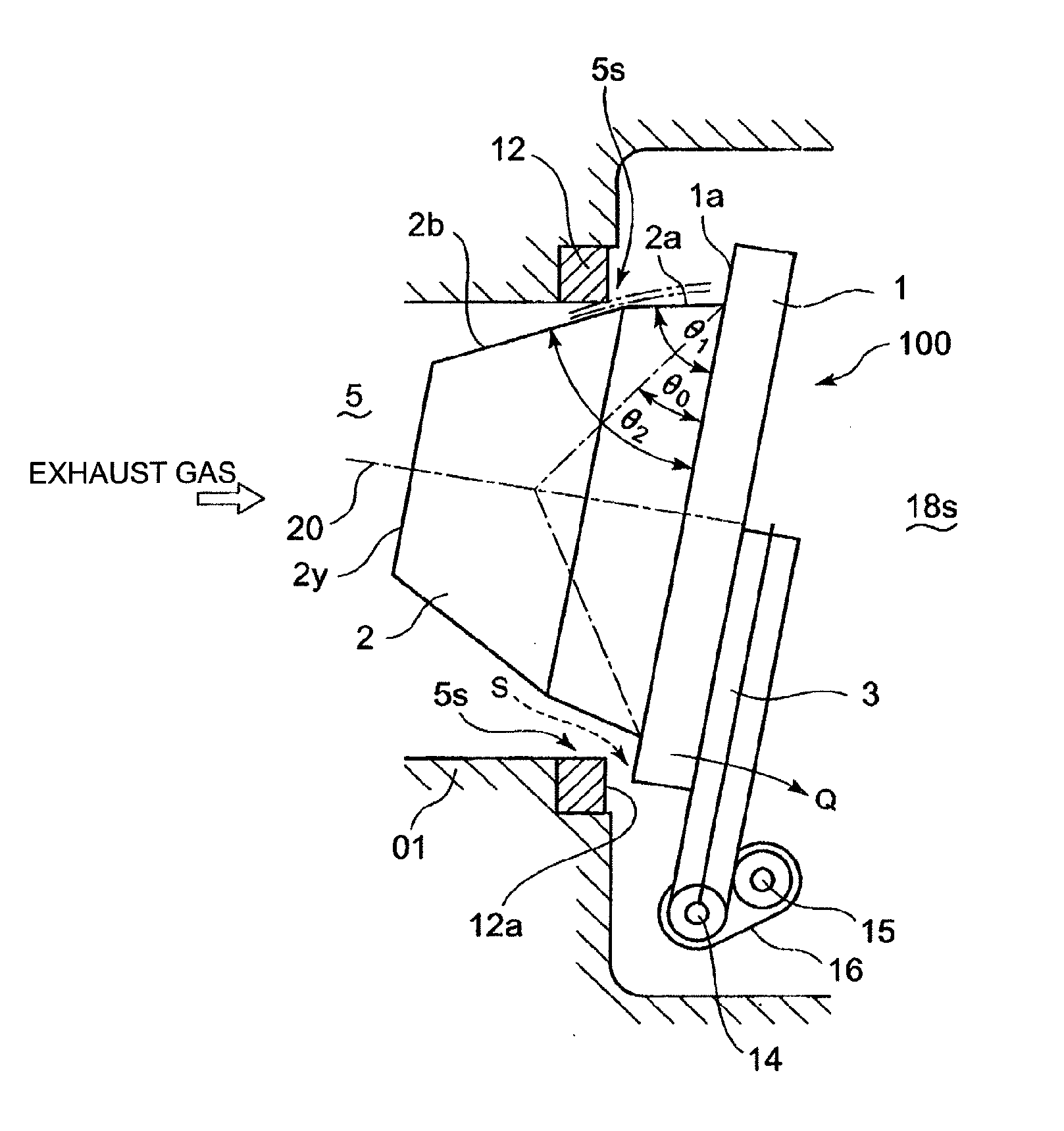 Waste gate valve device