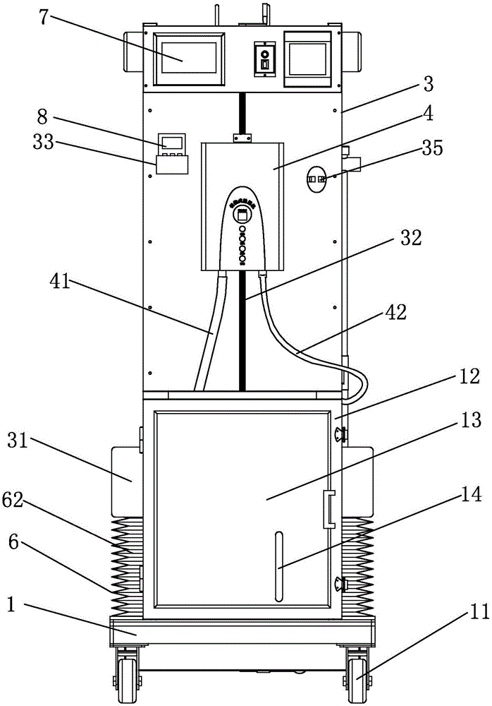 Nursing bathing vehicle