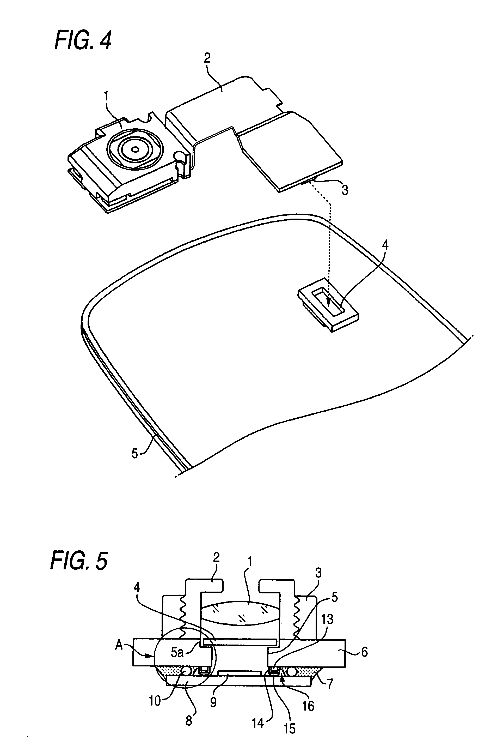 Imaging device package camera module and camera module producing method