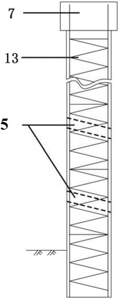 Deep-foundation-pit pile-anchor supporting system with anchor heads arranged on pile bodies and implementing method of system