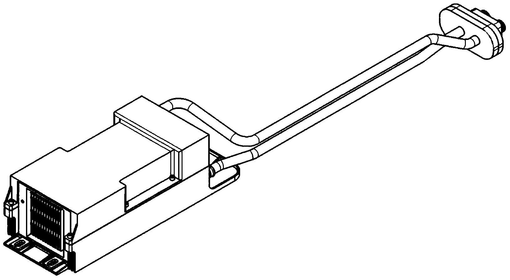 Battery cooling and heating device for electric automobile